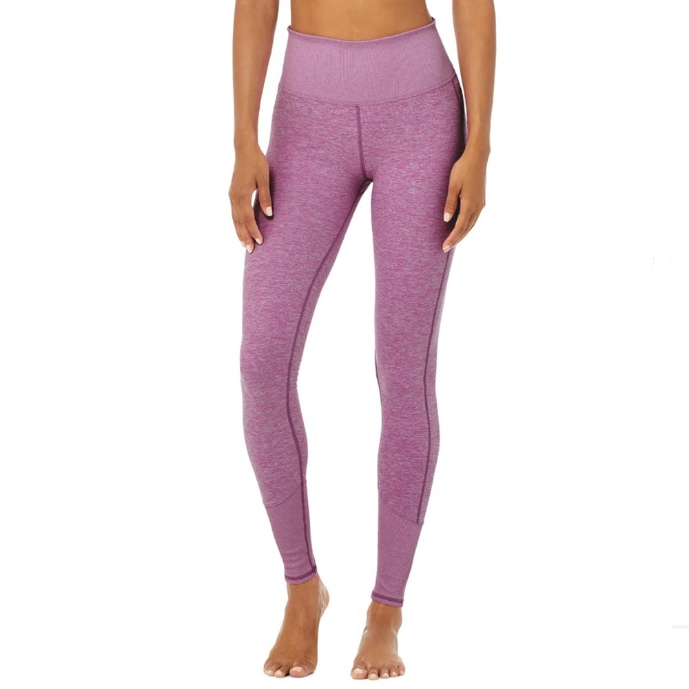 Alo Yoga - High-Waist Alosoft Lounge Legging in Electric Violet Heather